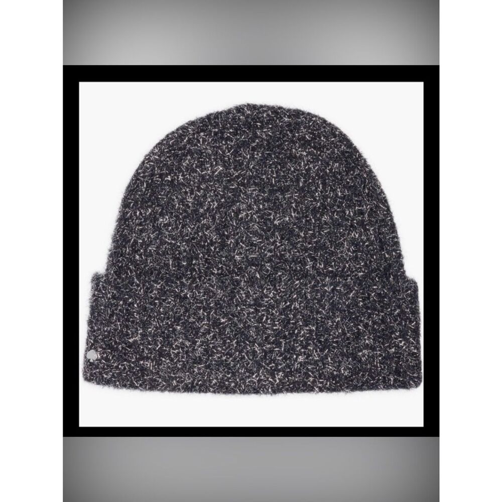 Kate Spade Charcoal Tinsel Knit Hat